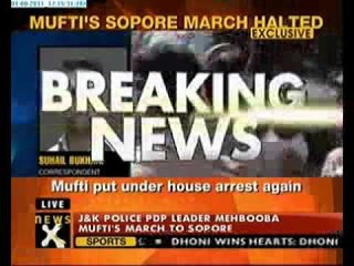 Mufti, Geelani under house arrest