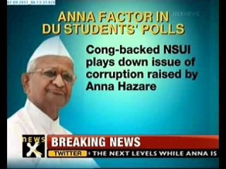 BJP- led ABVP rides anti-corruption in DU