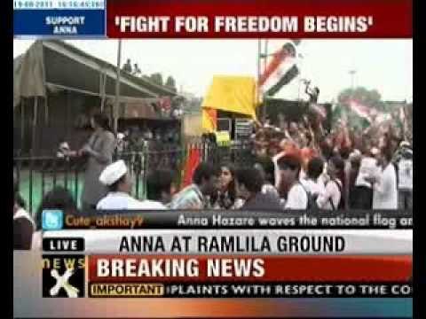 Anna Hazare at Ramlila Maidan