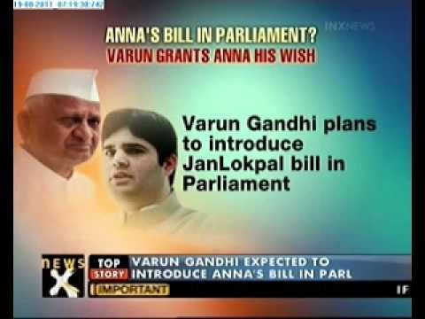 Varun Gandhi to table Jan lokpal bill today