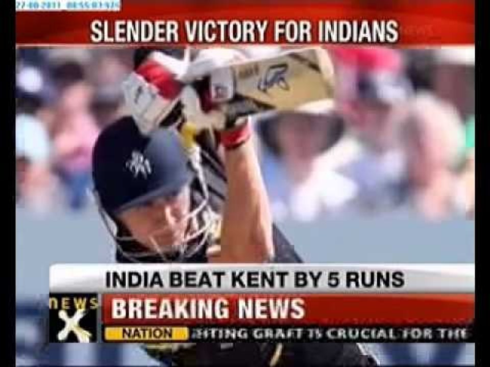 Team India struggles to beat Kent