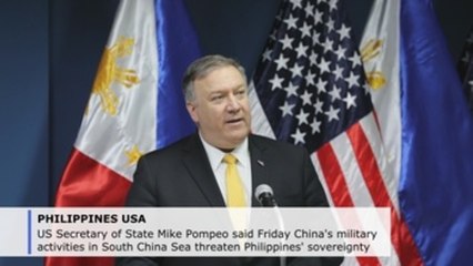 US says China's maritime activity threatens Philippines' sovereignty
