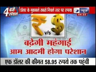 Rupee record break downfall