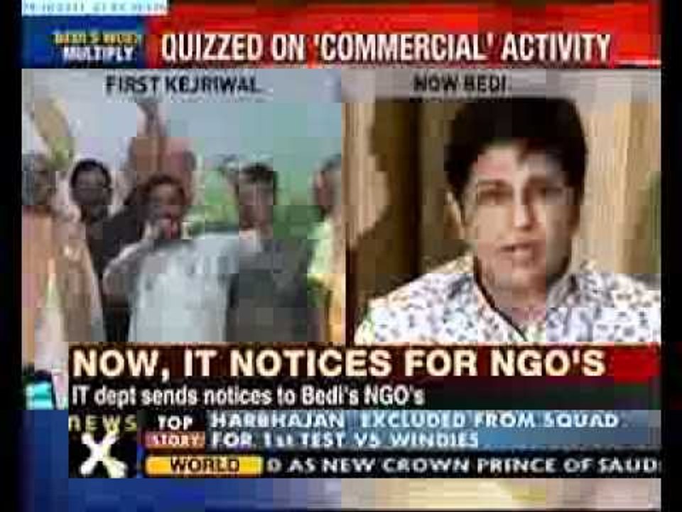 I-T dept sends notices to Kiran Bedi's NGOs
