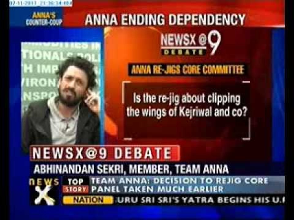 NewsX debate: Anna rejigs core panel