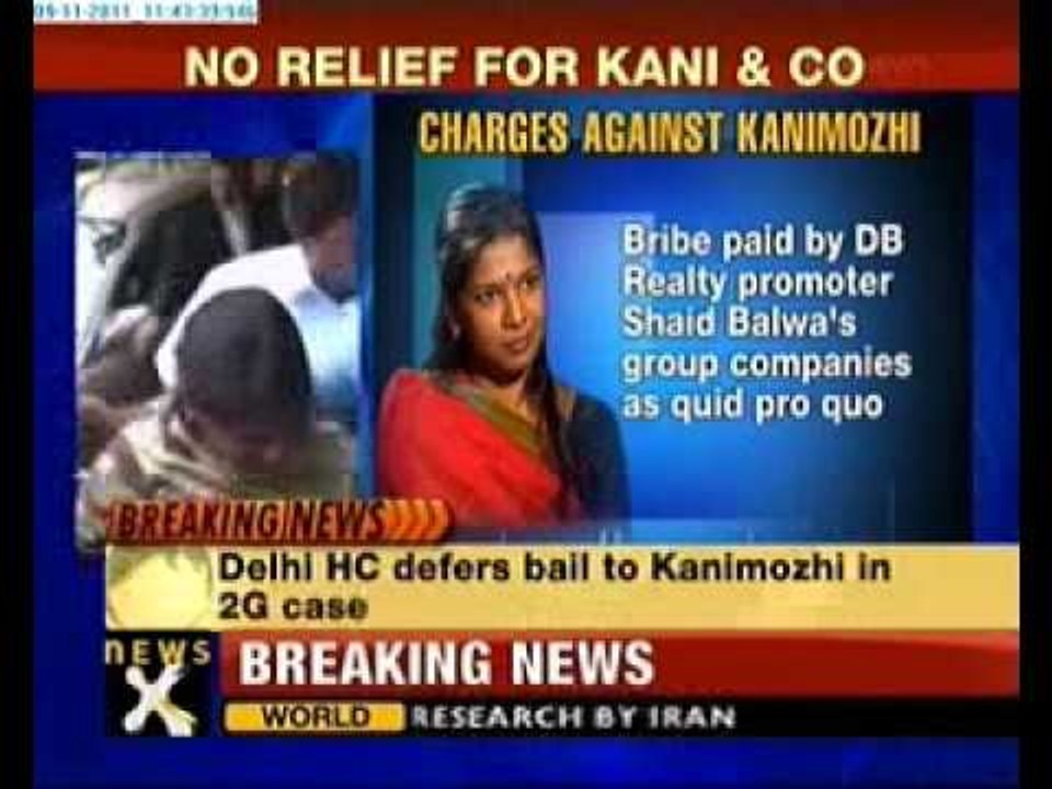 2G scam: Kanimozhi bail plea deferred, to stay in jail