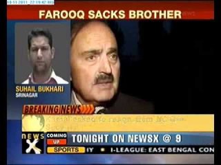 Farooq sacks his brother, asks to step down from party
