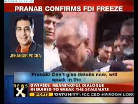 Pranab Mukherjee confirms FDI freeze