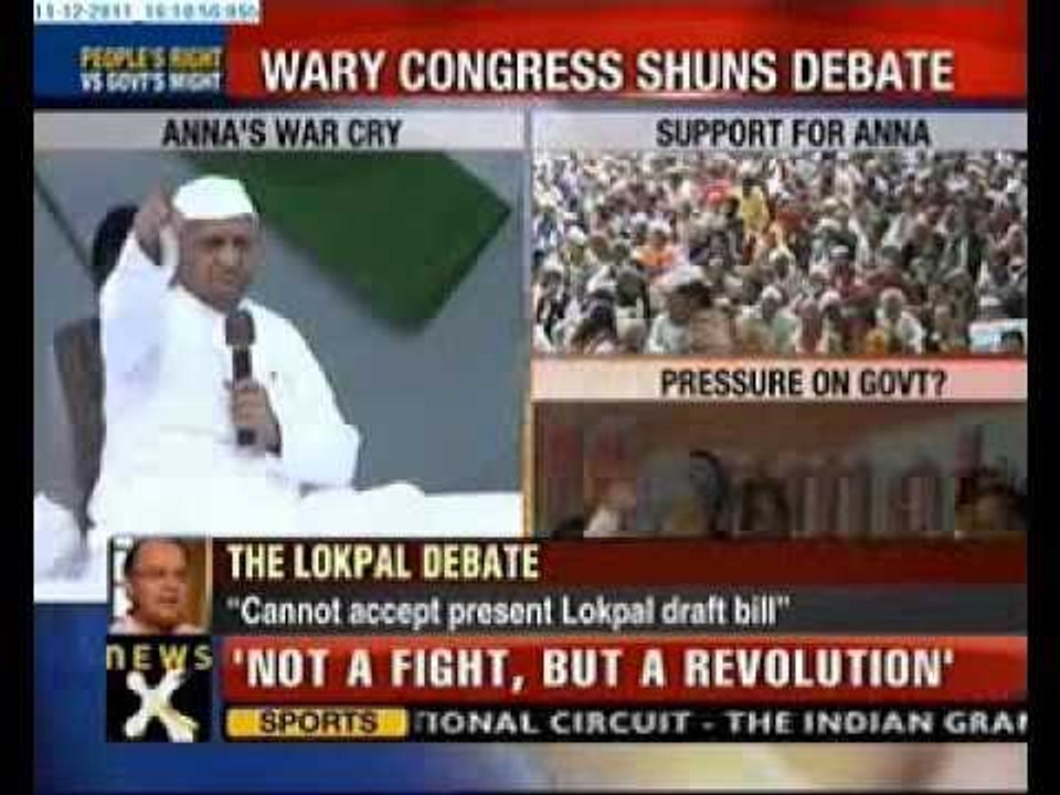 Lokpal Bill: Anna speaks at Jantar Mantar