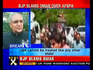 BJP slams Omar over AFSPA- NewsX
