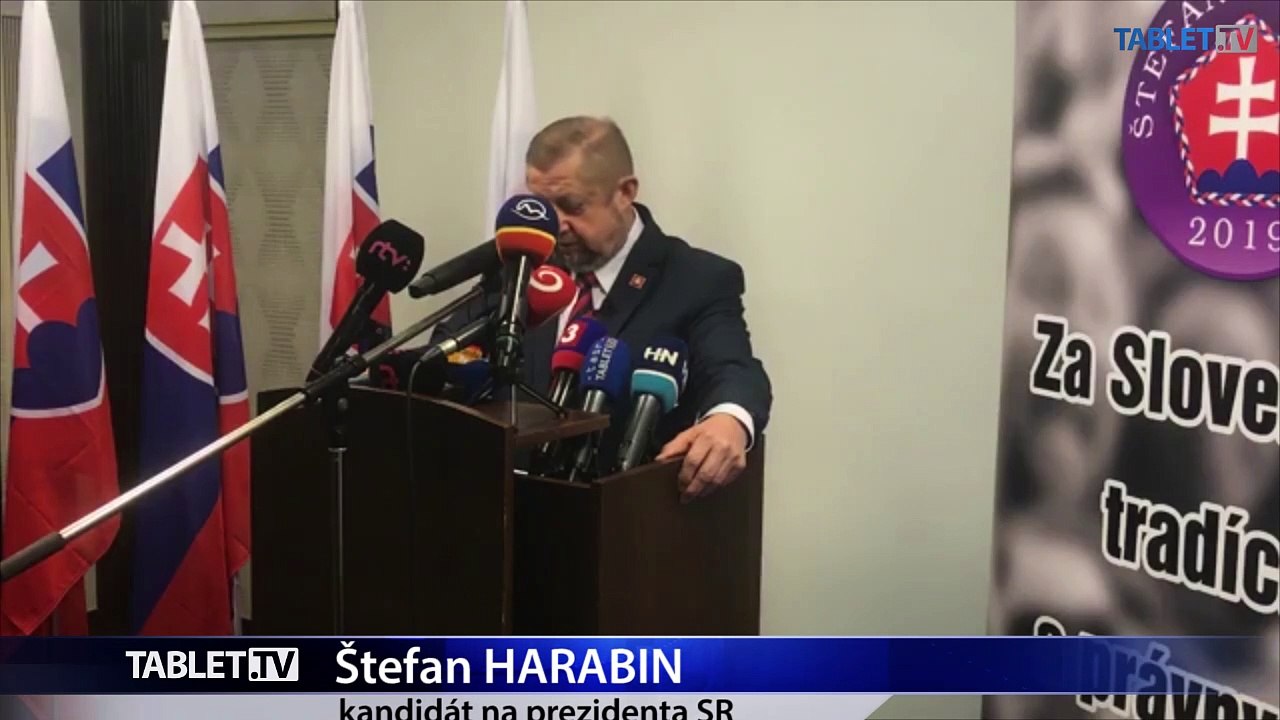 ZÁZNAM: TK kandidáta na post prezidenta SR Štefana Harabina