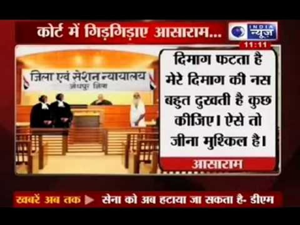 Asaram bapu scandal: Godman to Stay in Jail for 14 more days, despite stating illness