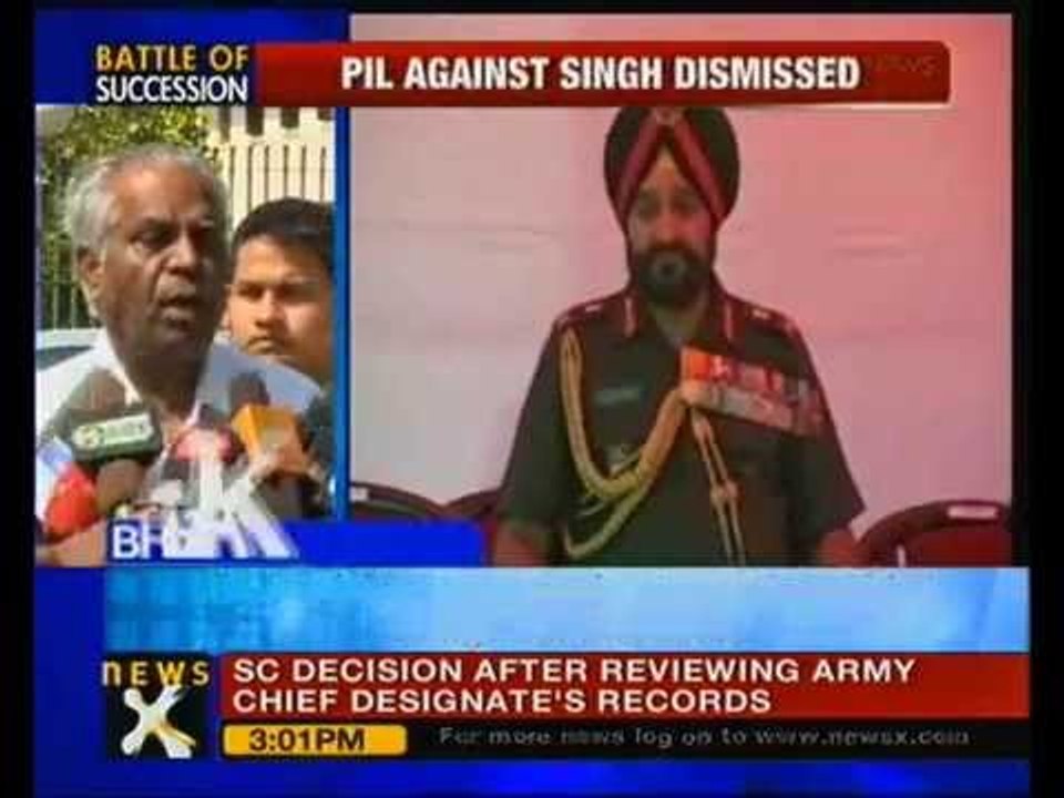 SC dismisses PIL against Bikram Singh as next Army Chief-NewsX