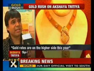 Gold buying soars on Akshaya Tritiya -Newsx