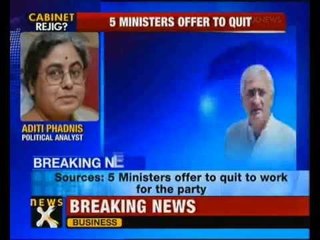 Khurshid, Azad, Jairam Ramesh offer to quit: Sources-NewsX