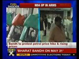 NDA opposes petrol price hike, calls for bandh on May 31 - NewsX