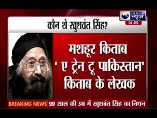 Khushwant Singh, journalist and writer, dies at 99