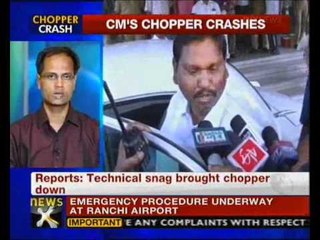 Jharkhand CM Arjun Munda's chopper crashes; CM safe - NewsX