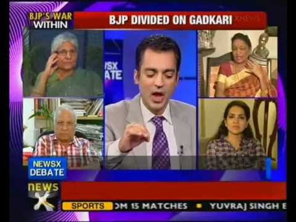 BJP split over Yeddyurappa, Gadkari's re-election - NewsX