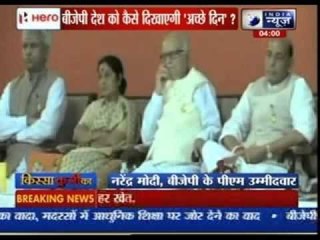 BJP manifesto 2014 released, Narendra Modi makes three promises