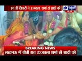 Congress leader N D Tiwari becomes groom at 88, marries Ujjwala Sharma