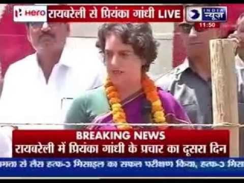 Priyanka Vadra campaigns for mother Sonia Gandhi in Rae Bareli