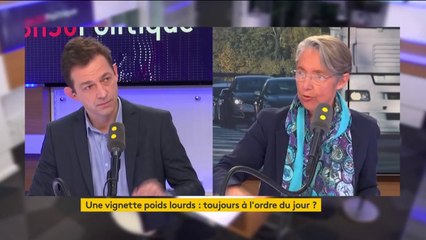 Retour de la vignette poids lourds : "Aucune décision n'est prise et on va attendre les conclusions du grand débat" (E. Borne)