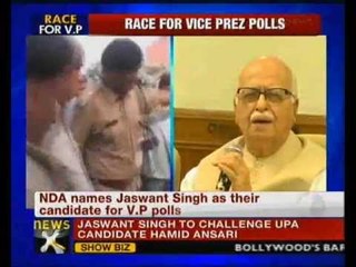 NDA names Jaswant Singh as V-P candidate - NewsX