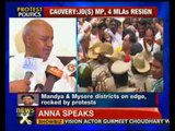 Cauvery water dispute: Protests continue; JDS MP, 4 MLAs resign - NewsX