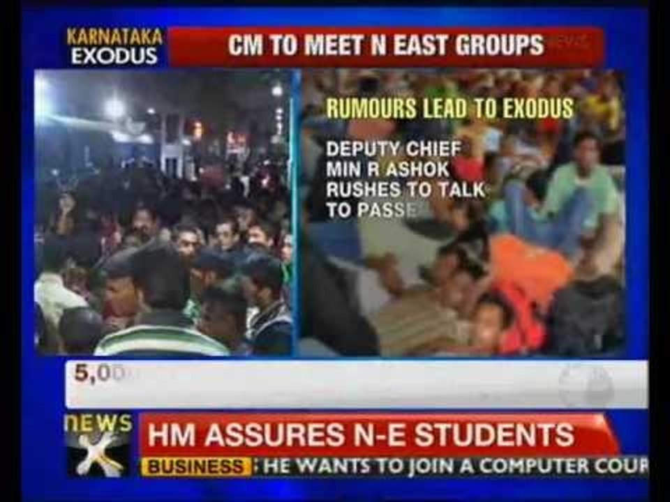 CM convenes meet over North-East people fleeing Bangalore - NewsX