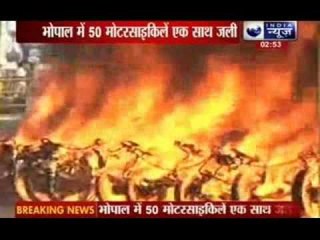 50 bikes gutted in massive fire in Bhopal