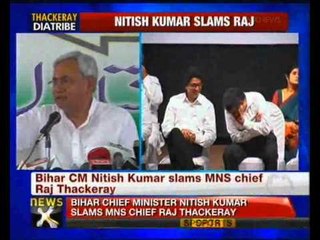 Descargar video: Nitish Kumar slams Raj Thackeray for anti-Bihari jibe - NewsX