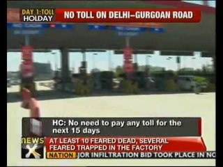 No toll on Delhi-Gurgaon expressway for next 15 days - NewsX
