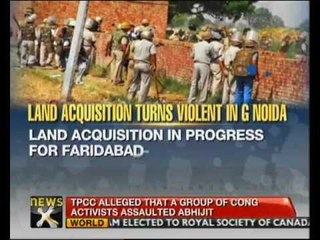 Land acquisition: Stone pelting in Greater Noida village - NewsX