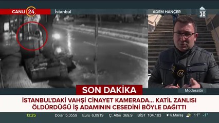 İstanbul'daki vahşi cinayet kamerada