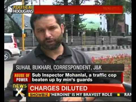 J&K minister's guards beat traffic cop, arrested - NewsX