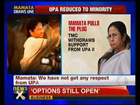 Mamata withdraws support to UPA government - NewsX