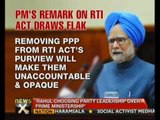 Activists slam PM's remarks on RTI Act - NewsX