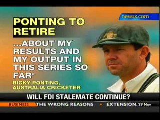 Ponting to retire from Test cricket after Perth Test - NewsX