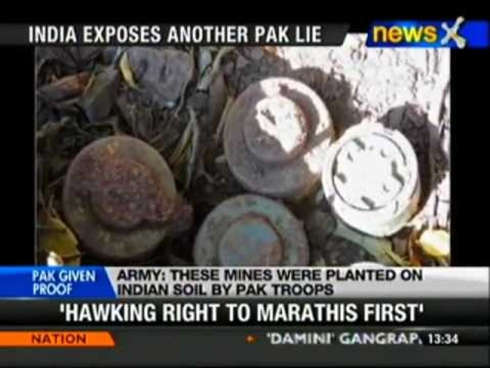 Army releases pictures of Pakistani land mines on Indian soil