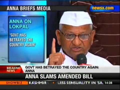 Govt betrayed us on Lokpal Bill: Anna Hazare