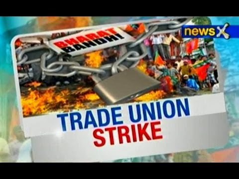 Trade union strike hits normal life across India