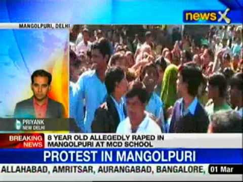 Minor rape case: Protest at Mangolpuri in New Delhi