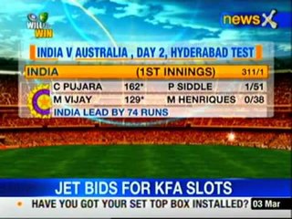 Pujara and Vijay hit centuries, India take control of 2nd Test