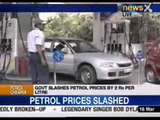 Petrol prices slashed by Rs 2 per litre excluding tax