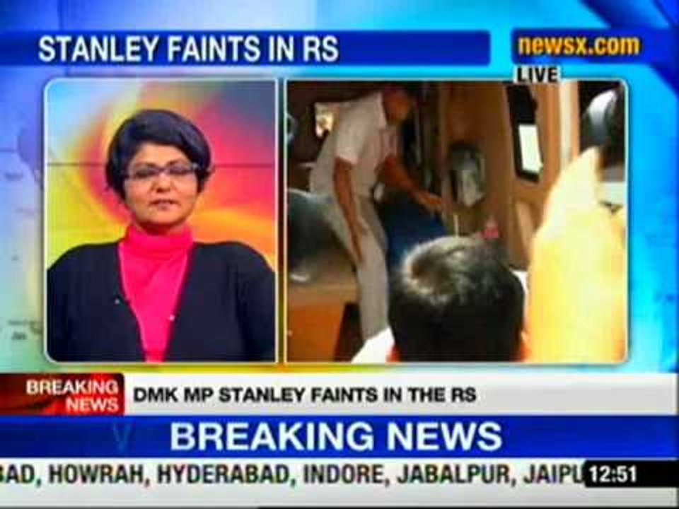 DMK MP Stanley faints in the Rajya Sabha