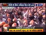 Delhi CM candidate Kiran Bedi addresses a rally in Karkardooma, Delhi
