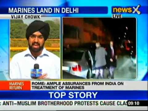 Italian envoy receives marines in India