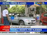 Petrol prices slashed by 85 paisa