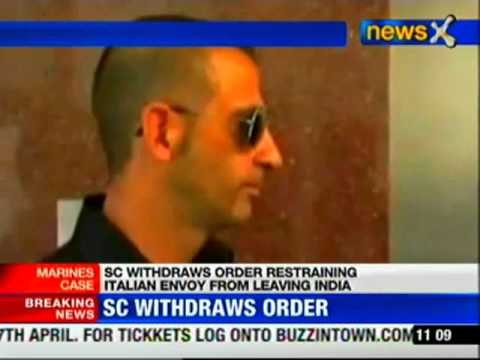 SC withdraws order restraining Italian envoy from leaving India